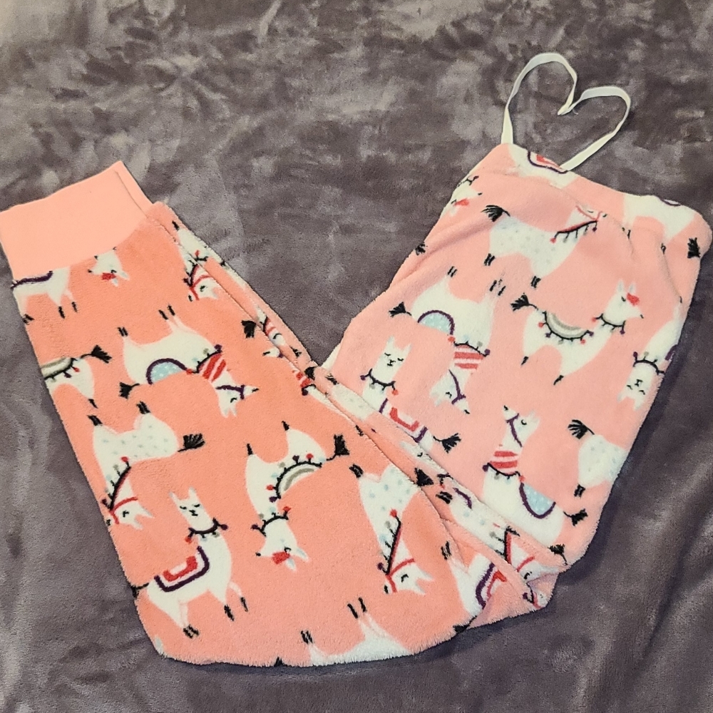 Light pink/Fuzzy Llama Pajama Pants